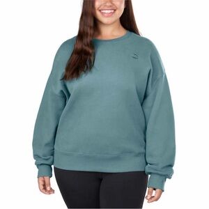 Champion Teal suede Crewneck Sweatshirt